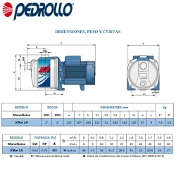 BOMBA PEDROLLO JCR 1A